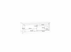 Tv-meubel Kaszimiro 163cm - decor - waterford eik & zwart