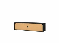 Tv-meubel Media 148cm - melamine - zwart