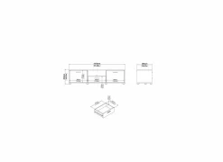 Tv-meubel Media 148cm - melamine - zwart