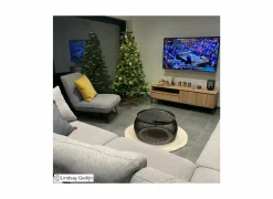 Tv-meubel Polar 145cm - eik massief & fineer & decor - naturel