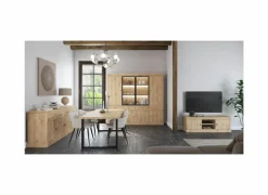 Tv-meubel Valencia 155cm - melamine - lichte eik