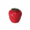 Vaas Aardbei H16cm - keramiek - rood