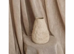 Vaas Cave 14,5x22cm - aardewerk - beige