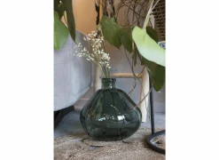 Vaas H33cm - gerecycleerd glas - groen
