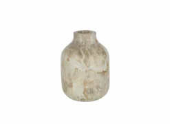 Vaas H15cm - marmer - beige