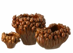 Vaas Karpo H24,5cm - keramiek - bruin