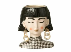 Vaas Pied-De-Poule Margo H22,3cm - keramiek - multicolor