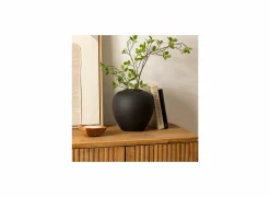 Vaas Rily H22cm - keramiek - zwart