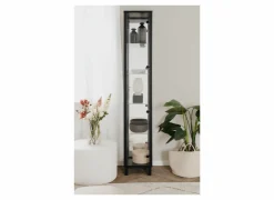 Vitrinekast Albi 33cm - melamine - zwart