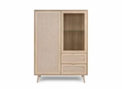 Vitrinekast Bali 103cm - melamine - sonoma eik