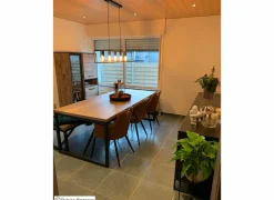 Vitrinekast 114cm - decor - bruin & zwart