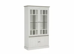 Vitrinekast 122cm - decor - lariks & bruine eik