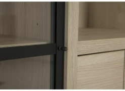 Vitrinekast 145cm - decor - natuurlijke olm