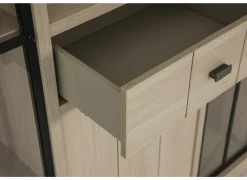 Vitrinekast 145cm - decor - natuurlijke olm