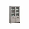 Vitrinekast Elias 115cm - decor - grijze eik