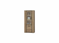 Vitrinekast Elio 85cm - melamine - French oak