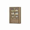 Vitrinekast Elio 133cm - melamine - French oak