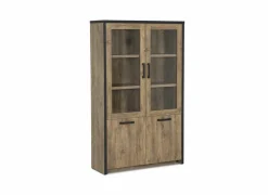 Vitrinekast Esther 110cm - decor - industrial oak