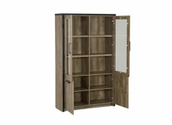 Vitrinekast Esther 110cm - decor - industrial oak