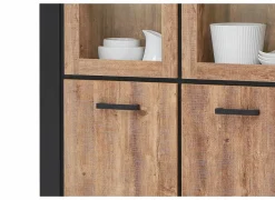Vitrinekast Estrella 126cm - decor - industrial oak