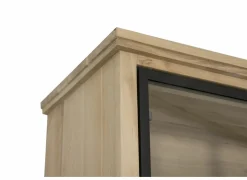 Vitrinekast Grimaldi 175,2cm - eik massief - naturel