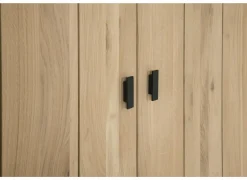 Vitrinekast Grimaldi 175,2cm - eik massief - naturel