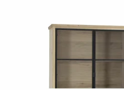 Vitrinekast Grimaldi 230cm - eik massief - naturel