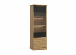 Vitrinekast Kaszimiro 63cm - decor - waterford eik  & zwart