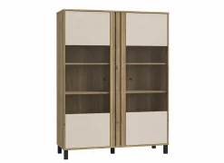 Vitrinekast Killarney 121cm - decor - mauvella oak & sand
