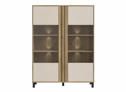 Vitrinekast Killarney 121cm - decor - mauvella oak & sand