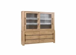 Vitrinekast Otto 230cm - decor - scarlet eik