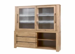 Vitrinekast Otto 230cm - decor - scarlet eik