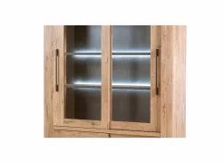 Vitrinekast Otto 146cm - decor - scarlet eik