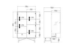 Vitrinekast Ry 102cm - decor - bruin & zwart