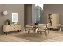 Vitrinekast Ry 102cm - decor - bruin & zwart