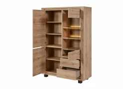 Vitrinekast Uri 128cm - decor - hudson oak