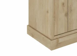 Vitrinekast Valencia 240cm - melamine - lichte eik