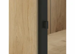 Vitrinekast Valencia 240cm - melamine - lichte eik