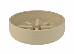 Voerbak Sili Trage voederbak 700ml - silicoon - zand