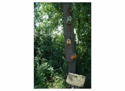 Vogelhuisje groen oranje geel