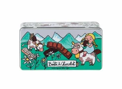 Voorraadpot Deco Chocolat 23,5x7,5xH12,5cm - metaal - multicolor