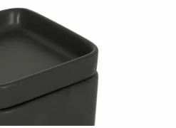 Voorraadpot Square Cup 10x10x5,5cm - keramiek - mat zwart