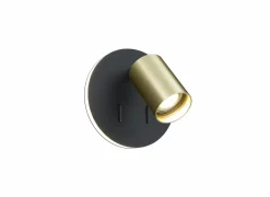 Wandlamp geborsteld goud 5,5W GU10