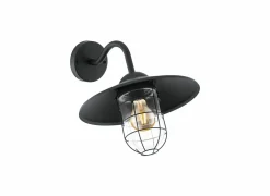 Wandlamp Melgoa zwart  60W E27