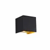 Wandlamp zwart goud 40W G9