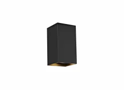 Wandlamp zwart 2x50W GU10