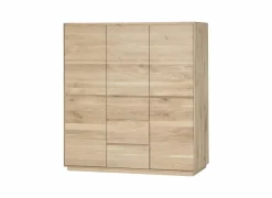 Wandmeubel Caviar 165cm - eik massief & decor - naturel