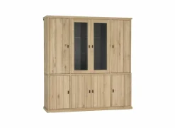 Wandmeubel Grimaldi 230cm - eik massief & decor - naturel