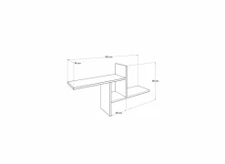 Wandplank Adelaide 100x18x50cm - melamine - bruin