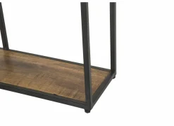 Wandrek Amador 80x20x80cm - mango massief - zwart & bruin